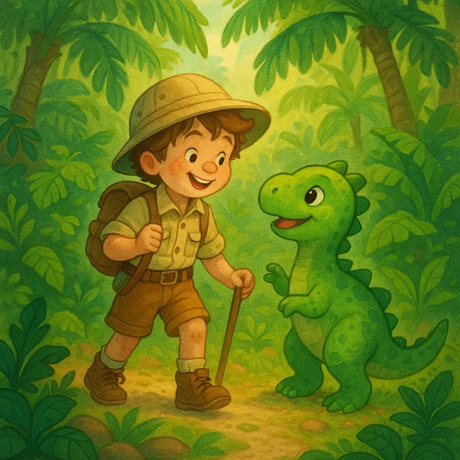 Sample dinosaur storybook cover
