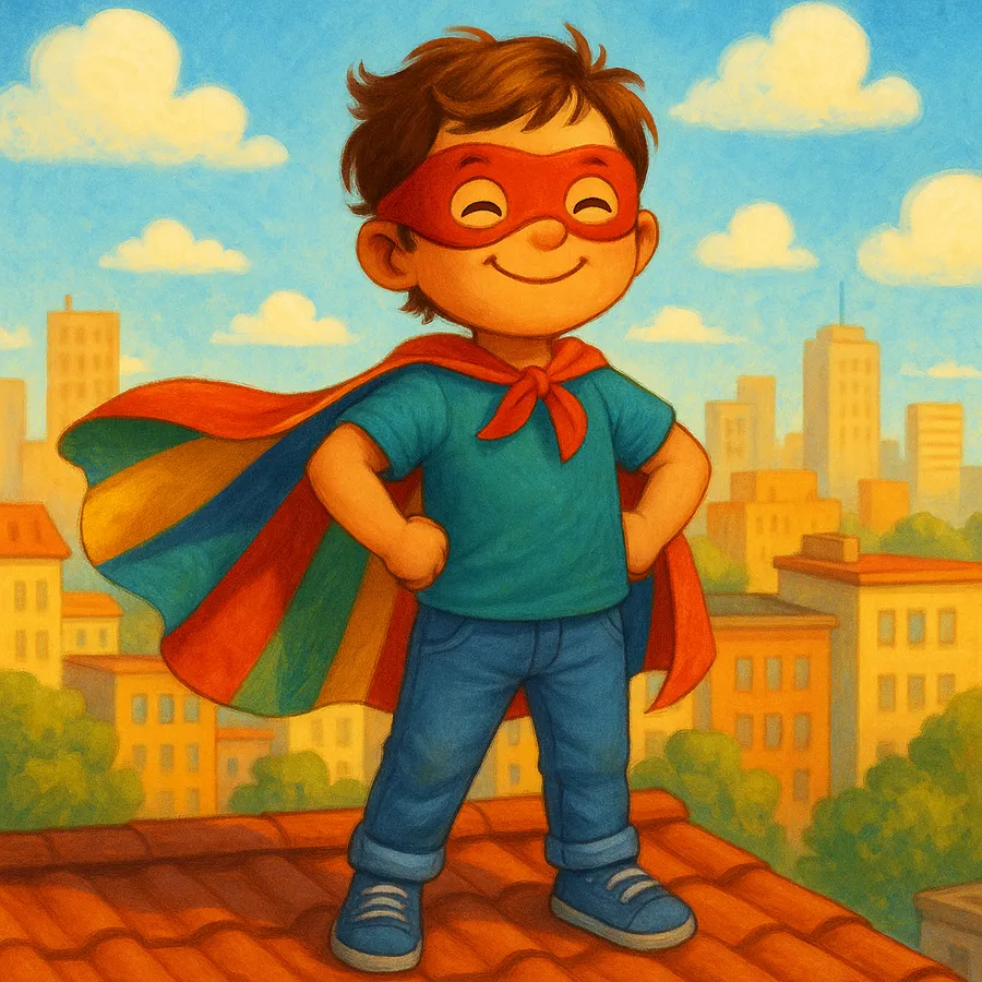 Sample superhero storybook cover